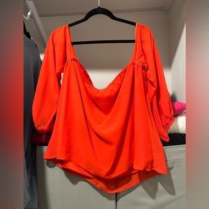 Off the shoulder red top Gianni Bini